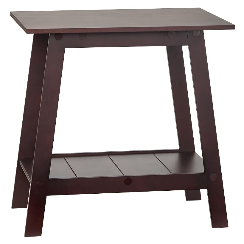 The Lakeside Collection Rectangle Style Accent Table 21.5" W x 15.7" D x 22" H - Walnut - color: Walnut