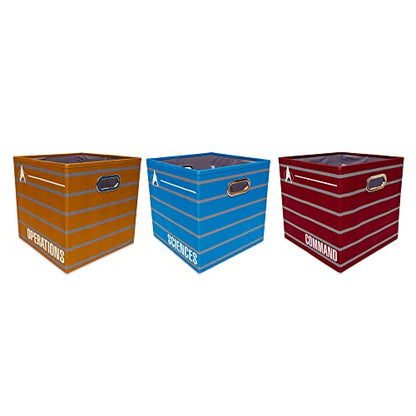 Star Trek: The Next Generation 13-Inch Fabric Storage Bin Cube Organizers, Set of 3