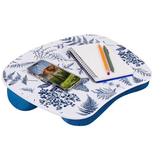 LAPGEAR MyStyle Lap Desk – Blue Garden, Fits 15.6” Laptops - color: Blue Garden
