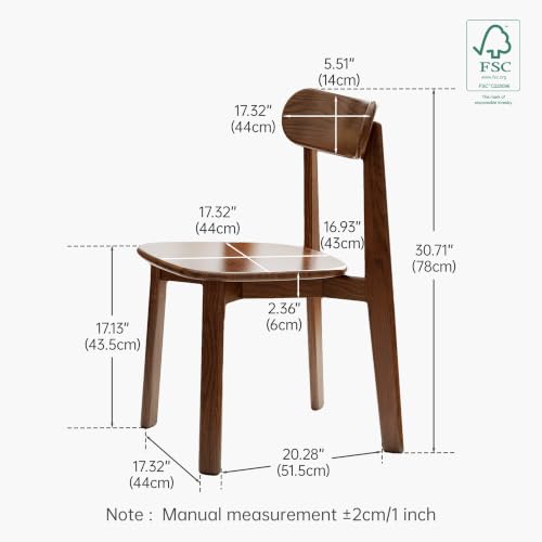 39’’-55’’ Oak Extendable Dining Table and Chairs & Bench Set, Solid Wood Folding Kitchen Table, Mid Century Dinner Table for Kitchen, Apartment, Living Room (Walnut, 55''+2Chairs-HSA+47'' Bench) - color: Walnut, size: 55''+2Chairs-HSA+47'' Bench