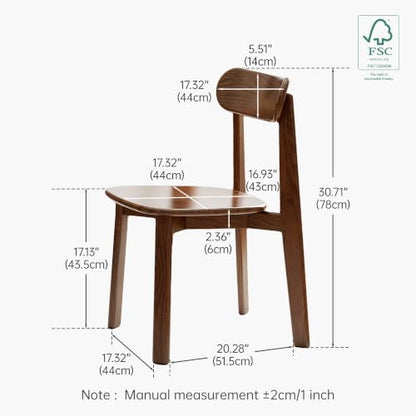 39’’-55’’ Oak Extendable Dining Table and Chairs & Bench Set, Solid Wood Folding Kitchen Table, Mid Century Dinner Table for Kitchen, Apartment, Living Room (Walnut, 55''+2Chairs-HSA+47'' Bench) - color: Walnut, size: 55''+2Chairs-HSA+47'' Bench