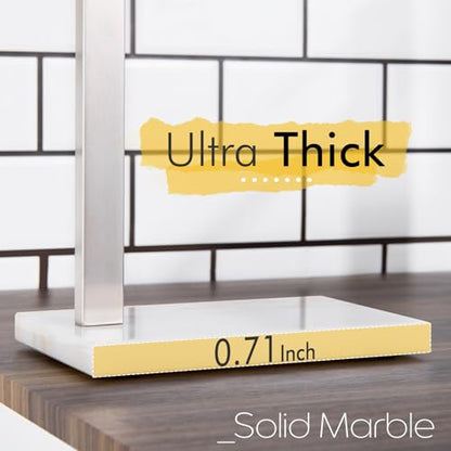 KOKOSIRI Hand Towel Holder Standing Towel Rack with Steady Marble Base for Bathroom Vanity Countertop, Brushed Stainless Steel 15.7'' Height THS0006-BR - color: Brushed Nickel, size: 1-Bar