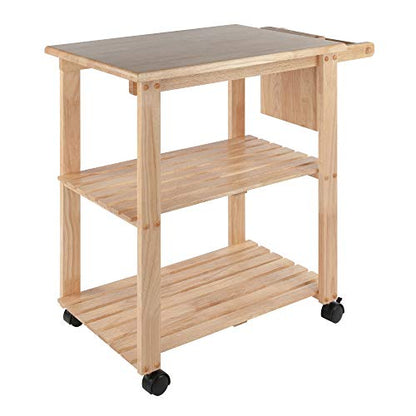 Winsome Mario Kitchen Cart | Rolling Utility & Serving Cart with Wheels for Snacks, Drinks, Kitchen Essentials, Storage & Organization for Home, Apartment