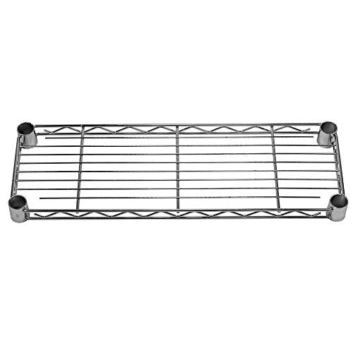 Shelving Inc. 8" d x 24" w Chrome Wire Shelving with 3 Tier Shelves, Weight Capacity 800lbs Per Shelf - size: 8" d x 24" w x 34" h