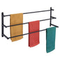 KOKOSIRI Bath Towel Bars Matte Black Bathroom 3-Tiers Ladder 32'' Towel Rails Wall Mounted Towels Shelves Rack Stainless Steel, B5002BK-L32 - color: Black, size: 32-Inch