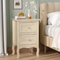 Bonnlo Solid Wood Nightstand Unfinished for Color DIY, Small Night Stand for Bedroom, Natural Wood Nightstand with Drawers, Light Wood Nightstand, Real Wooden Bed Side Table/End Table - color: Natural Wood