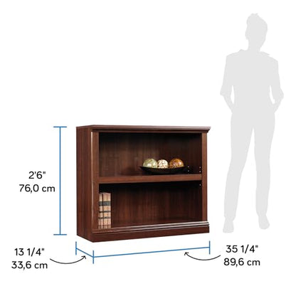 Sauder Miscellaneous Storage 2-Shelf Bookcase/ book shelf, Select Cherry finish - color: Select Cherry Finish