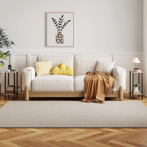 TUTOTAK Small Side Table, Narrow End Table, Skinny Sofa Table, Slim Nightstand, Couch Table, Living Room, Bed Room, Greige TB01BG062 - color: Greige, size: 2-Tier（7.9"D x 15.8"W x 22.5"H）