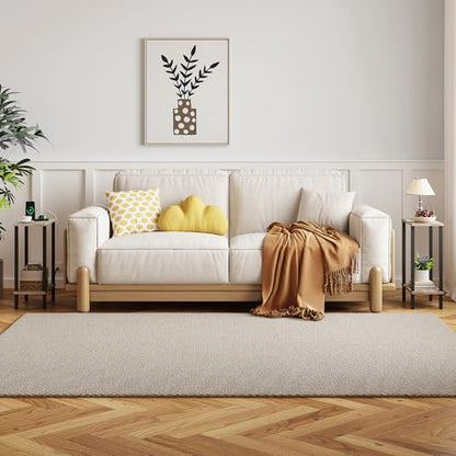 TUTOTAK Small Side Table, Narrow End Table, Skinny Sofa Table, Slim Nightstand, Couch Table, Living Room, Bed Room, Greige TB01BG062 - color: Greige, size: 2-Tier（7.9"D x 15.8"W x 22.5"H）