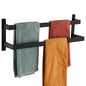 KOKOSIRI Towel Bars Black Bath Towel Holders 24-Inch Bathroom 2-Tiers Ladder Towel Rails Wall Mounted Towels Shelves Rack Stainless Steel, B5008BK-L24 - color: Matte Black, size: 24-Inch