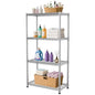 4- Shelf Heavy Duty Metal Wire Shelving Unit Adjustable Industrial Storage Rack Steel Commercial Grade Shelving Standing Shelf organize 2200LBS,for Laundry Bathroom Kitchen Closet 14"Dx24"Wx47"H - size: 4-Tier-Silver[ 14"D x 24"W x 47.25"H]