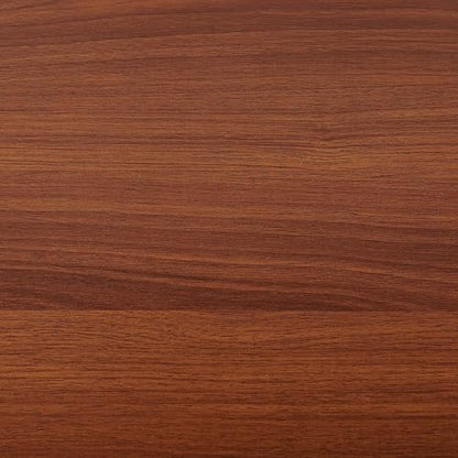 LumFurn Oval Glass Console Table for Living Room, Foyer & Entrance, 2-Tiers Mid-Century Modern Sofa Table with Amber Glass Top, Walnut Finish Wood Top and Gold Finish Metal Frame - color: Amber & Walnut, size: L41" Oval Sofa Table