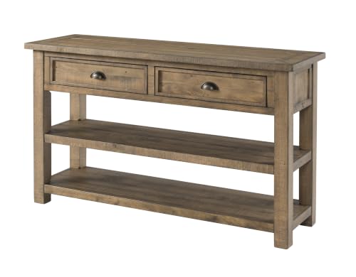 Martin Svensson Home Monterey Solid Wood Sofa Console Table - Reclaimed Natural Finish - Modern Farmhouse - Entryway Table with Two Spacious Drawers - color: Reclaimed Natural