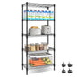Wire Rack 5 Tier Shelving Unit - Heavy Duty Metal Storage Shelves 29.92" L x 13.78" W x 59.84" H Adjustable Wire Shelving Rack for Kitchen Storage Shelves, Garage Storage Rack | Multi Layer Adjustable Metal Wire Frame, Strong Weight Capacity, Great for Ki