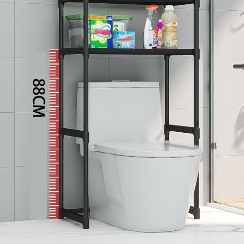 CuisinSmart 3-Tier Over The Toilet Rack, Metal Bathroom Shelves, Over The Toilet Storage, Freestanding Above Toilet Shelf for Bathroom, Laundry, Balcony, Space Saver, White - color: White