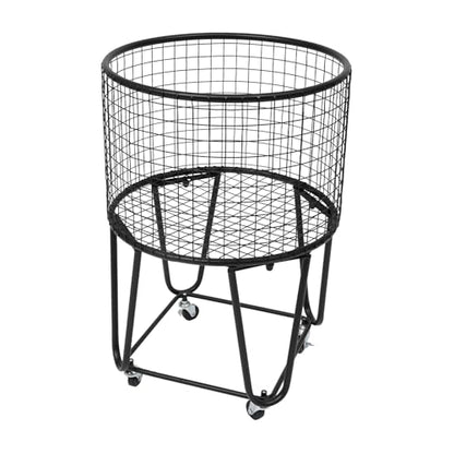 Wire Metal Deep Set Rolling Laundry Basket,Wire Laundry Basket With Wheels | Mesh Wire Laundry Basket Storage Cart for Bathroom Bedroom Dirty Clothes Storage (G) - size: G