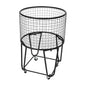 Wire Metal Deep Set Rolling Laundry Basket,Wire Laundry Basket With Wheels | Mesh Wire Laundry Basket Storage Cart for Bathroom Bedroom Dirty Clothes Storage (G) - size: G