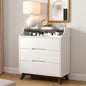 35" Large Night Stand with Charging Station, 3 Drawer Spacious Drawers | Top Open Shelves, Pre-Installed Slide, Wood Bedside Table, Modern End Table, Nightstand for Bedroom Sofa Couch,White - color: White, size: Large (3 drawer)