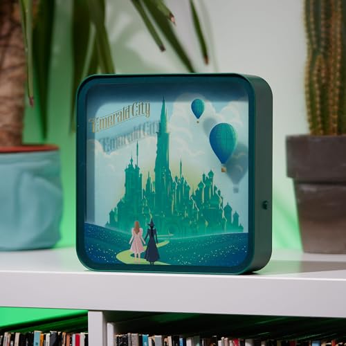 Numskull Official Wicked LED Light Box Acrylic Lamp – Elphaba & Glinda Design – USB Powered or Battery Operated – Desk, Shelf, or Wall Mountable - color: Wicked