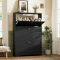 Nicetree Shoe Cabinet with 3 Flip Drawers, Narrow Shoe Organizer Cabinet, Freestanding Shoe Rack Cabinet, Modern Shoe Storage Cabinet for Entryway, Hallway, Foyer, Black - color: Black, style: 3-Drawers