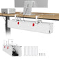 Univivi No Drill Under Desk Cable Management Tray, 28 inch Cable Management | Clamp/Screw Mount Cable Management Desk, Premium Fabric Cable Management Box, Various Sizes Wire Management for Office, Home - color: White, size: 28"L x 5.5"W
