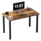 Need Small Computer Desk, 39.4 Inch Sturdy Writing Table, Compact, Rustic | Black Metal Frame, Teens Study Table, Home Office Desk, Adjustable Feet, Water-Resistant, Dorms & Bedrooms, Easy Assembly - color: Rustic Brown, size: 39.4 inches