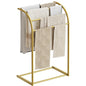YATINEY Free Standing Towel Rack, 4-Tier Blanket Rack for Bathroom, Pool Towel Stand Display and Drying Rack, Modern Towel Blanket Storage Organizer, Gold CJ07GD - color: Gold