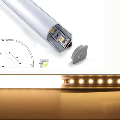 Cefrank V Shape Cabinet Lights, Warm White 4X 12 Inches V-Shape LED Light Bars - 1200lm 12W - Warm White 3000K - color: Warm White