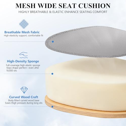 FelixKing Office Chair, Ergonomic Desk Chair Breathable Mesh Chairs Adjustable High Back Lumbar Support Flip-up Armrests, Executive Rolling Swivel Comfy Computer Chairs Home Office Gray - color: Grey