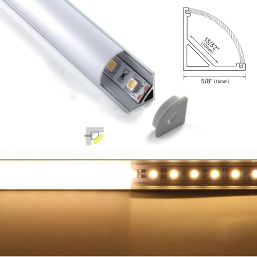 Cefrank Under Cabinet LED Lighting Kit, 8-Pack 12 Inch V-Shape Light Bars | 1600LM, 3000K Warm White, Plug in or Hardwired, Linkable LED Strip, For Kitchen Cabinet, Closet, Shelf - color: Warm White
