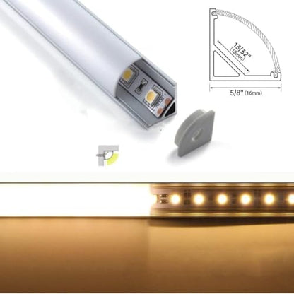 Cefrank Under Cabinet LED Lighting Kit, 8-Pack 12 Inch V-Shape Light Bars | 1600LM, 3000K Warm White, Plug in or Hardwired, Linkable LED Strip, For Kitchen Cabinet, Closet, Shelf - color: Warm White