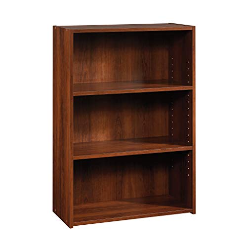Sauder Beginnings 3-Shelf Bookcase, Bookshelf with Adjustable Storage Shelves, in Brook Cherry finish - color: Brook Cherry