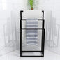 Metal Towel Racks 3 Bars for Bathroom Freestanding Drying Shelf 3 Tier Storage Organizer Washcloths Holder (Black)