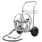VEVOR Hose Reel Cart, 200/300ft High-Pressure Garden Hose Cart, Hoses Reel Carts with Two Wheels, Handle & Heavy-Duty Mesh Storage Basket, Dual-Purpose Portable Hoses Reels for Garden, Car, Pet - style: 2 in 1 - 200 ft