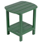 nalone Adirondack Side Table 16.5" Outdoor Side Table HDPE Plastic Double Adirondack End Table Small Table for Patio (Green) - color: Green