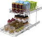 OCG 2 Tier Pull Out Cabinet Organizer (12.5" W x 18" D), Pull Out Drawers for Kitchen Cabinets, Pull Out Shelves for Base Cabinet Organization in Kitchen Bathroom Pantry, Chrome Finish - size: 12.5"W x 18"D, 2 Tier
