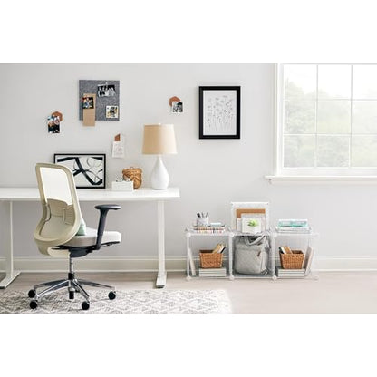 Rubbermaid 3 Piece Storage Wire Stackable Cube Set Easy Assemble White for Closet/Bookshelf/Toys Multi-Use Home Organizer - style: Storage Cubes