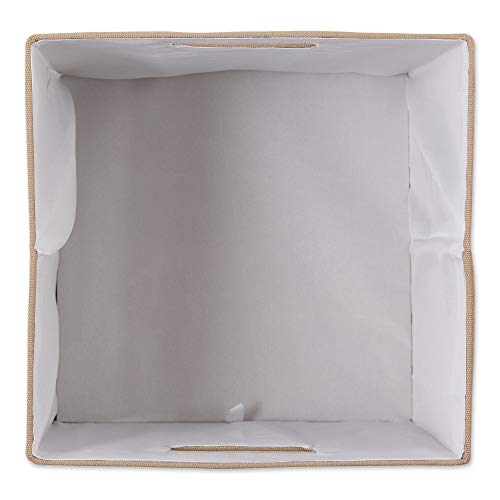 DII Collapsible Polyester Storage Cube, Solid, Lightweight and Durable, Large Square, 13x13x13, Stone - color: Stone, size: Large Square, 13x13x13"