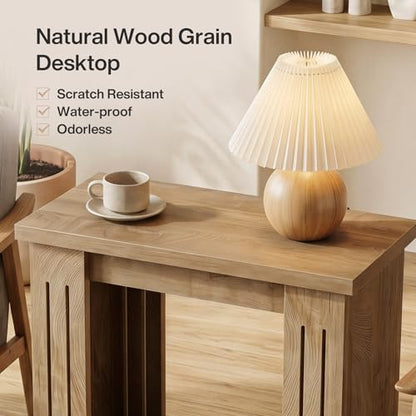 Tribesigns Side Table, 2-Tier Farmhouse End Table with Storage, Wooden Nightstand for Bedroom, Living Room, Office, Small Spaces, 2 Pack Brown