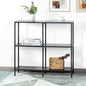 HDANI 31.5 Inch Metal Console Table with 3 Tier Strage Shelves,Narrow Entryway Table,Modern Sofa Tables for Entryway, Living Room,Bedroom,Black - color: Black, size: 31.5×9.84×29.53in
