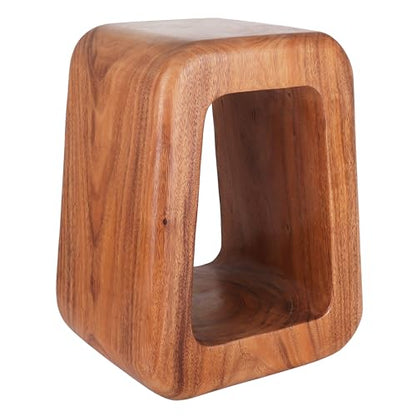 Rutledge & King Wooden End Table - Unique Wooden Side Table - Mid Century Side Table - Saur Wood Decor - Small Accent Table - Mid Century Modern - color: Natural, style: Mazelle
