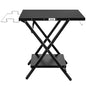 Feasto Outdoor Grill Table, Folding Prep Table, 30" x 24", Black | with Garage Rack & Tissue Holder, Foldable Pizza Oven Stand & Griddle Stand for Gathering and Party - color: Black