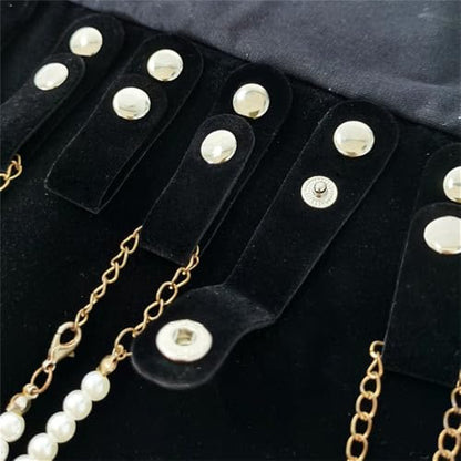 Velvet Travel Jewelry Case Roll Bag Organizer for Necklace Bracelet Earrings Ring (Black) (Black（6+2+4+2) - color: Black (6+2+4+2)