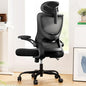 Marsail Ergonomic Office Chair: Office Desk Chair with High Back Mesh and Adjustable Lumbar Support Rolling Work Swivel Task Chairs with Wheel 3D Armrests and Headrest - color: Black