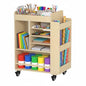 lukar Wooden Art Cart Organizer with Wheels, 3-Tier Rolling Art Activity Cart for Kids, Kids Art and Craft Storage Cabinet, Multi-Functional DIY Utility Carts for Classroom, Nursery, Bedroom