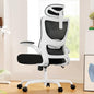 Marsail Ergonomic Office Chair: Office Desk Chair with High Back Mesh and Adjustable Lumbar Support Rolling Work Swivel Task Chairs with Wheel 3D Armrests and Headrest - color: Black & White