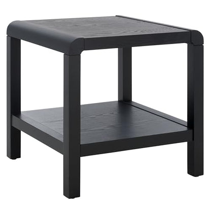 SAFAVIEH Home Collection Omara Black 1-Shelf Square Accent Side Table - color: Black