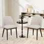 COLAMY Upholstered Dining Chairs Set of 2, Modern Kitchen Chairs with Back, Fabric Side Chair with Wood Legs for Dining Room Kitchen Restaurant, Beige - color: Beige, size: Set of 2