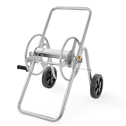 VEVOR Hose Reel Cart, Hold Up to 175 ft of 5/8’’ Hose (Hose Not Included), Garden Water Hose Carts Mobile Tools with Wheels, Heavy Duty Powder-Coated Steel Outdoor Planting for Garden, Yard, Lawn - style: 175 ft