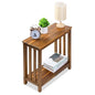 ENKEZI Narrow End Table with Shelf – Slim Side Table, Nightstand for Small Spaces, Bedroom, Living Room, Balcony or Outdoor Use (Minimalist II) - style: Minimalist II